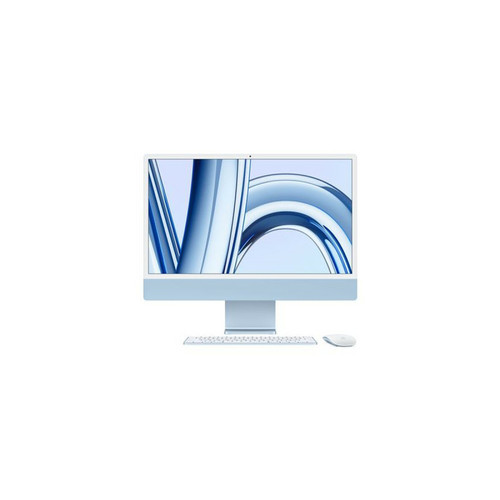 Apple - Apple iMac 24" 2 To SSD 16 Go RAM Puce M3 CPU 8 cœurs GPU 10 cœurs Bleu Nouveau Apple  - PC Fixe Apple
