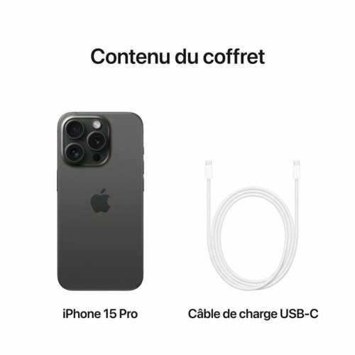 iPhone Apple iPhone 15 Pro - 5G - 8/256 Go - Noir Titanium