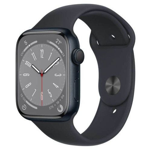 Apple -Apple Watch Series 8 GPS 45mm Aluminium Noir (Midnight) et Bracelet Sport Noir MP6N3TY/A Apple  - Apple Watch