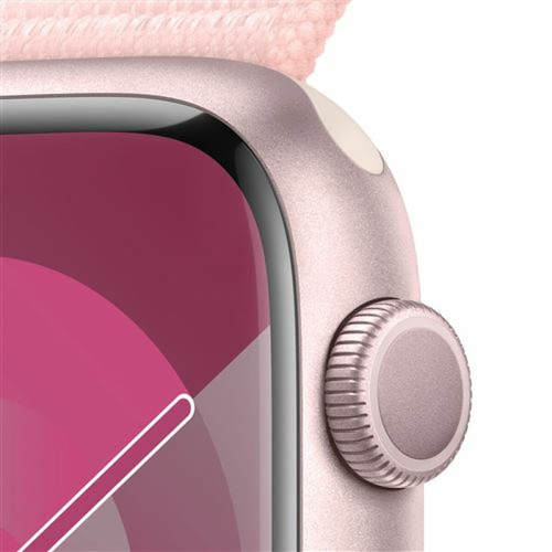 Apple Apple Watch Series 9 GPS 45 mm Boîtier en aluminium Rose avec boucle Sport Rose clair