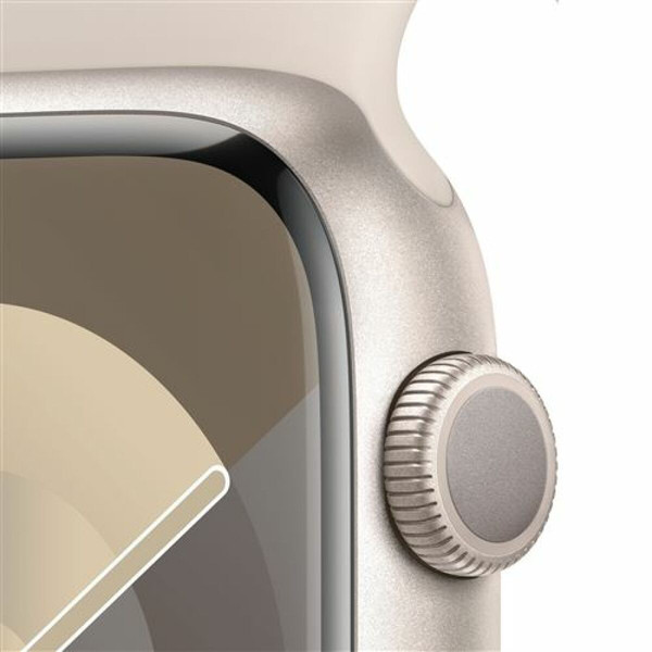 Apple Apple Watch Series 9 GPS 45mm boîtier Aluminium Stellaire avec Bracelet Sport Lumière Stellaire S/M