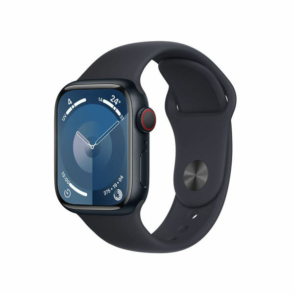 Apple Watch Apple Apple Watch Series 9 GPS + Cellular 41 mm avec boîtier en aluminium minuit et bracelet sport minuit S/M