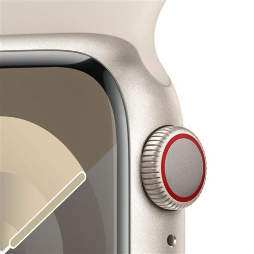 Apple Apple Watch Series 9 GPS 41mm boîtier Aluminium Stellaire avec Bracelet Sport Lumière Stellaire S/M