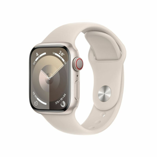 Apple - Apple Watch Series 9 GPS + Cellular 41 mm avec boîtier en aluminium Stellaire et bracelet sport Stellaire S/M Apple  - Apple Watch Gps + cellular