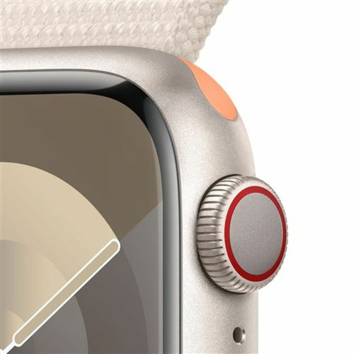 Apple Apple Watch Series 9 GPS + Cellular 41 mm, boîtier en aluminium Stellaire avec boucle Sport Stellaire