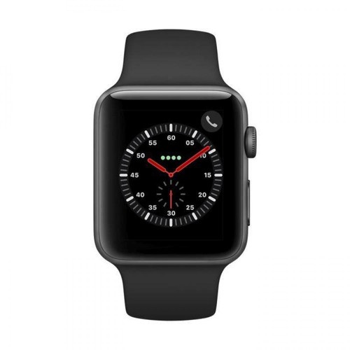 Apple - Apple Watch Series 3 42mm GPS + Cellular Alu. Gris Sidéral Bracelet Sport Noir - Occasions Apple Watch