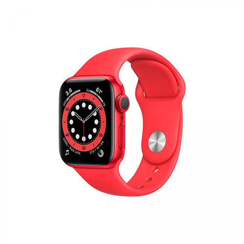 Apple - Apple Watch Series 6 (GPS + Cellulaire), 40mm Aluminium Rouge et bracelet sportif Rouge - Apple Watch