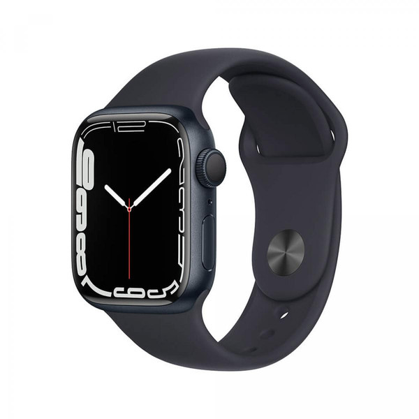 Apple Watch Apple Apple Watch Series 7 GPS 41mm Aluminium Noir minuit avec bracelet sportif Noir minuit