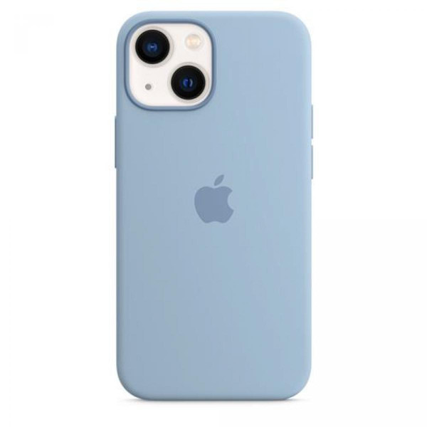 Coque, étui smartphone Apple Coque en silicone avec MagSafe pour iPhone 13 mini Bleu brume
