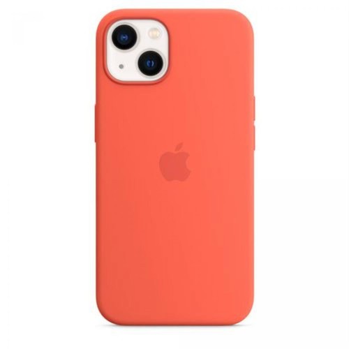 Apple - Coque en silicone avec MagSafe pour iPhone 13 Nectarine - Accessoires officiels Apple iPhone Accessoires et consommables