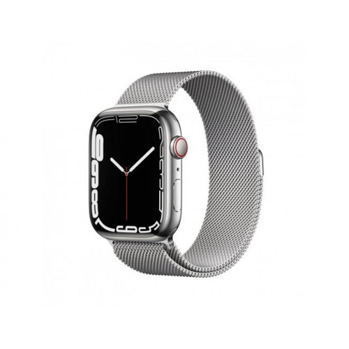 Apple - Montre connectée APPLE WATCH S7 CELL ACIER 45 SILVER MILANAIS Apple  - Apple Watch
