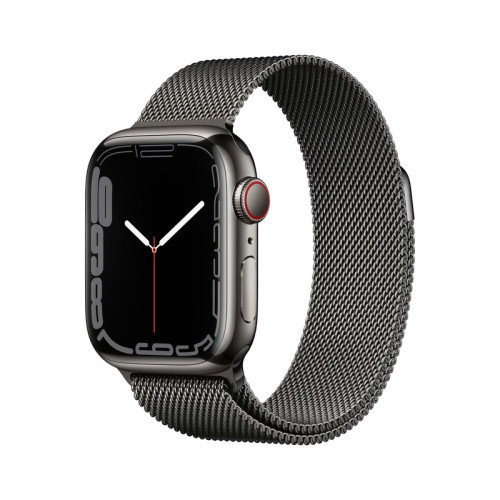 Apple - Montre intelligente Apple Watch Series 7 OLED Gris acier LTE - Apple