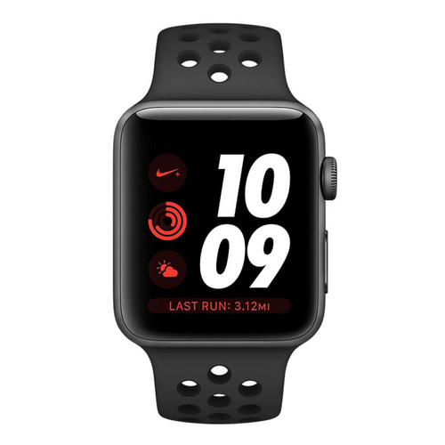 Apple - Watch Nike+ Series 3 GPS Aluminium Gris Sport Anthracite/Noir 42 mm - Occasions Apple Watch
