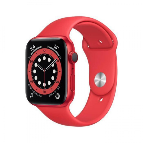 Apple - Apple Watch Series 6 GPS + Cellular, 44mm Boitier en Aluminium PRODUCTRED avec Bracelet Sport PRODUCTRED - Apple Watch