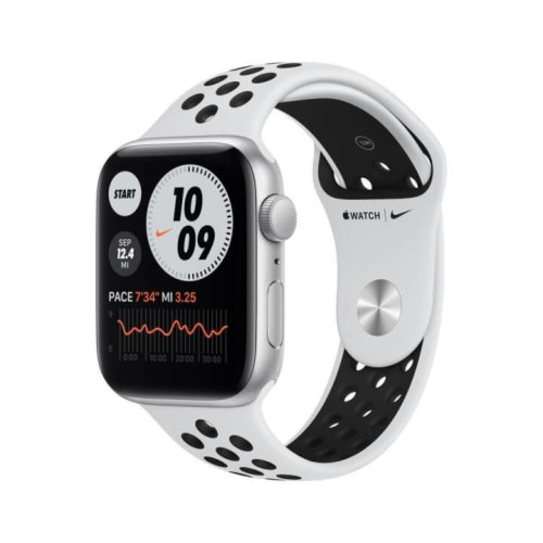 Apple - Watch Series 6 Nike Montre Connectée Bluetooth Wi-Fi GPS OLED Mesures d'Accélération Platine - Apple