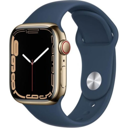 Apple - Watch Series 7 Montre Intelligente 1.6" 32Go Wi-Fi GPS IP6X watchOS 8 Bleu Abysse - Apple Watch