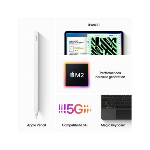 Apple iPad Pro 11 WiFi + Cellular 2 To Argent (4e gen.)