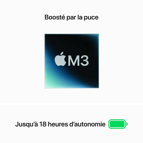 Apple MacBook Air - 8/256 Go - Minuit - MRYU3FN/A
