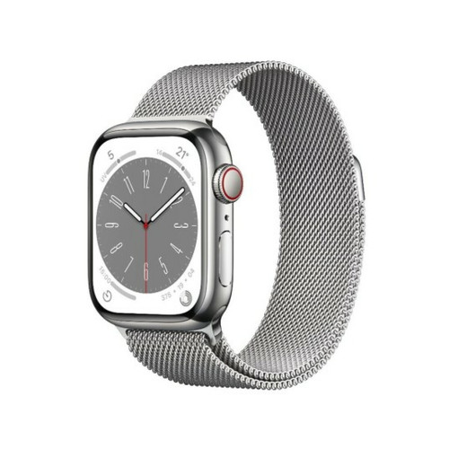 Apple - Montre connectée Apple Watch 8 Silver GPS+CELL 41MM S Milanese Loop Apple  - Apple Watch