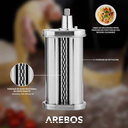 Accessoire robot Accessoires pour AREBOS robot de cuisine pour pâtes, hachoir à viande