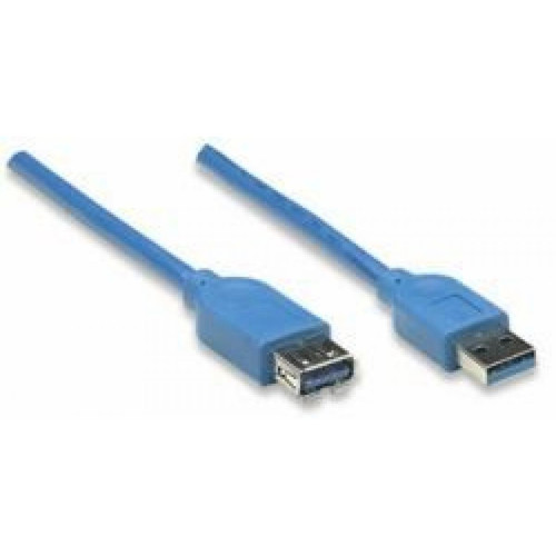 Arte Video - Manhattan Câble USB Câble d'extension 3.0 fiche mâle A/fiche femelle A 1 m blau bleu Arte Video  - Arte Video