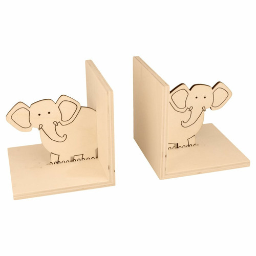 Artemio - 2 serre-livres en bois éléphant Artemio  - Cadeau pour bébé - 1 an Jeux & Jouets