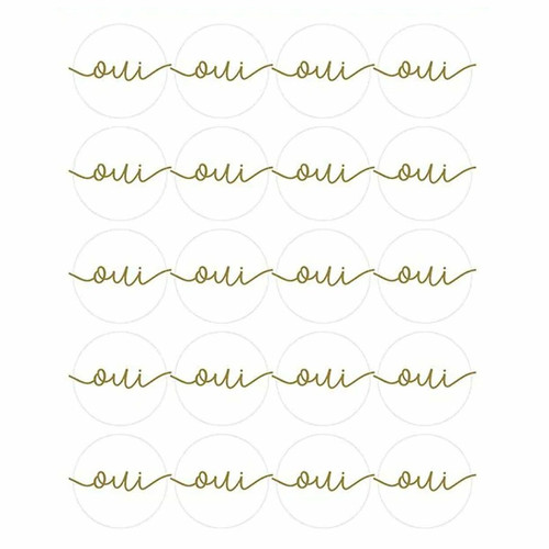 Artemio - 300 stickers dorés ronds Oui Artemio  - Décoration chambre enfant Jaune