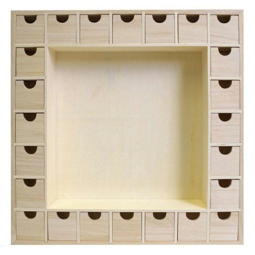Artemio - Calendrier de l'avent carré en bois 39 x 39 cm Artemio  - Marchand Zoomici