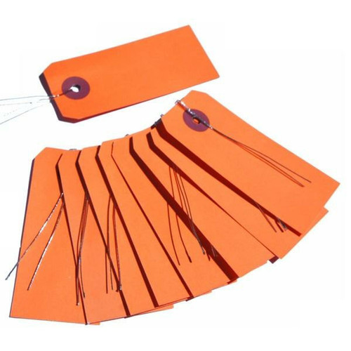 Artemio - Etiquettes orange avec fil métallique x 10 Artemio  - Mobilier de bureau Artemio