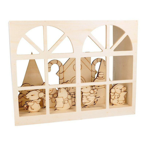 Artemio - Maison en bois souris + personnages 28 x 12 cm Artemio  - Décoration