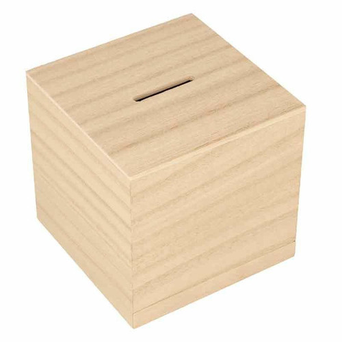 Artemio - Tirelire carrée en bois - 8,7 x 8,7 cm Artemio  - Décoration Artemio