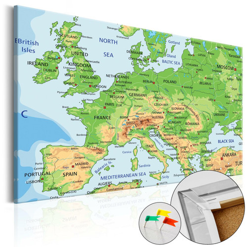 Artgeist - Tableau en liège - Europe [Cork Map] [120x80] Artgeist  - Décoration