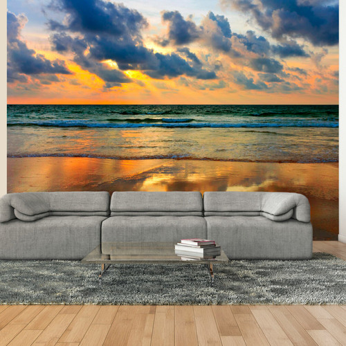 Artgeist - Papier peint - Coucher de soleil coloré sur la mer [196x154] Artgeist  - Revêtement sol & mur