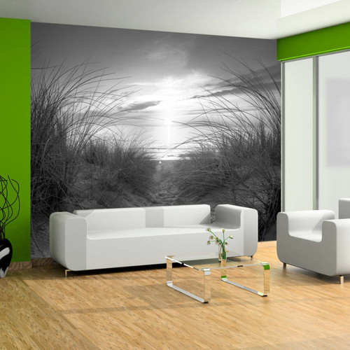 Artgeist - Papier peint - plage (noir et blanc) [100x70] Artgeist  - Papier peint blanc