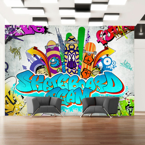 Artgeist - Papier peint - Skateboard team [343x245] Artgeist  - Papier peint déco Papier peint