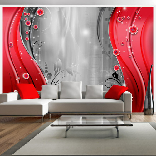 Artgeist - Papier peint - Behind the curtain of red [294x210] Artgeist  - Revêtement sol & mur
