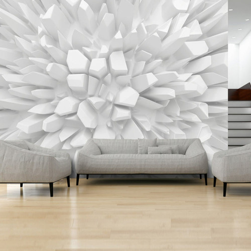 Artgeist - Papier peint - White dahlia [100x70] Artgeist  - Revêtement sol & mur