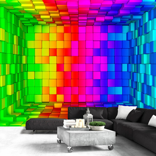 Artgeist - Papier peint - Rainbow Cube [343x245] Artgeist  - Papier peint déco Papier peint