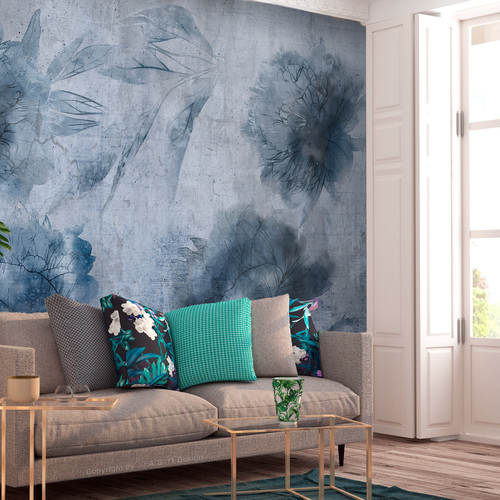 Artgeist - Papier peint - Blue Peonies [300x210] Artgeist  - Revêtement sol & mur