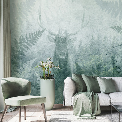 Artgeist - Papier peint - Deer in Ferns - Third Variant [200x140] Artgeist  - Revêtement mural intérieur