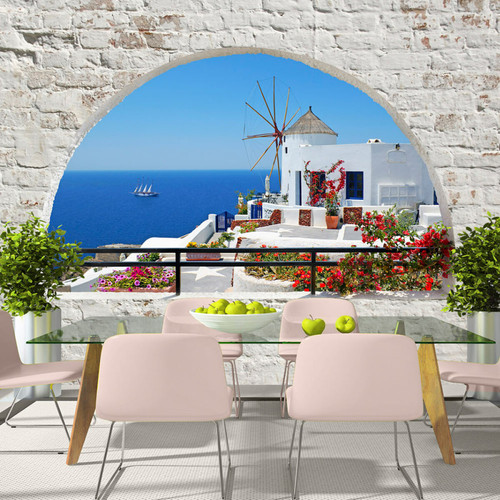Artgeist - Papier peint - Summer in Santorini [150x105] Artgeist  - Revêtement sol & mur