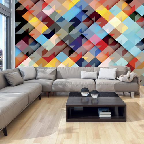 Artgeist - Papier peint - Colour Patchwork [392x280] Artgeist  - Revêtement sol & mur