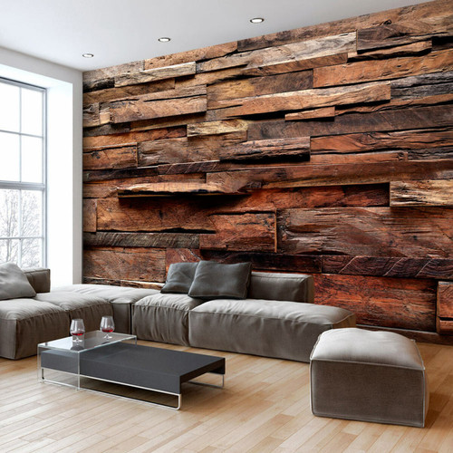 Artgeist - Papier peint - Rustic Style: Forest Cottage [150x105] Artgeist  - Revêtement sol & mur