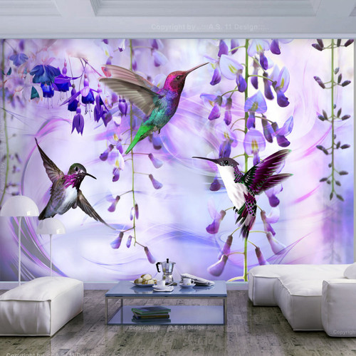 Artgeist - Papier peint - Flying Hummingbirds (Violet) [450x315] Artgeist  - Papier peint déco Papier peint