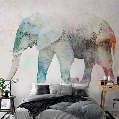 Artgeist - Papier peint - Painted Elephant [200x140] Artgeist  - Artgeist