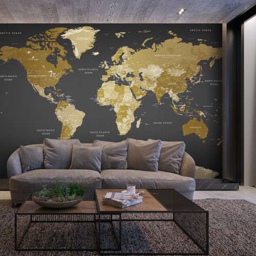Artgeist - Papier peint - World Map: Modern Geography [400x280] Artgeist  - Revêtement sol & mur
