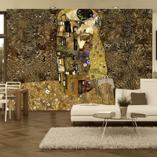 Artgeist - Papier peint - Klimt inspiration - Golden Kiss [294x210] Artgeist  - Papier peint déco Papier peint