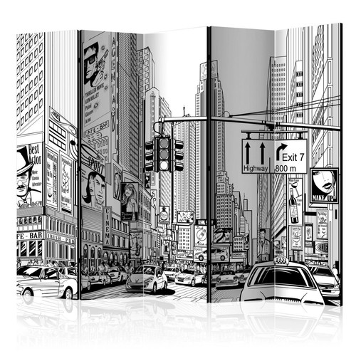 Artgeist - Paravent - Street in New York city II [Room Dividers] [225x172] Artgeist  - Paravent new york