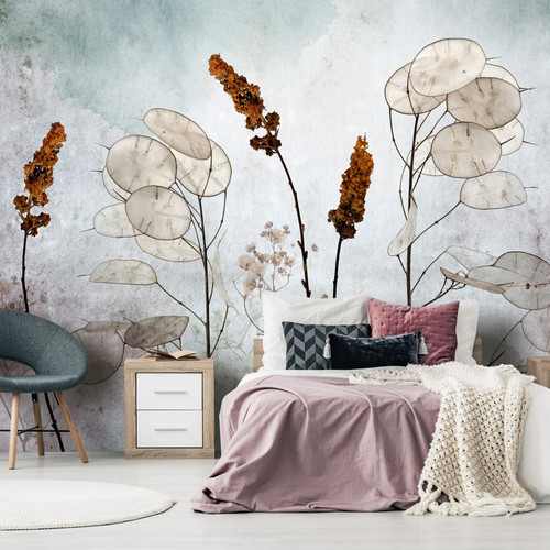 Artgeist - Papier peint - Lunaria in the Meadow 100x70 cm Artgeist  - Revêtement sol & mur