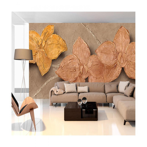 Artgeist - Papier peint - Painted Orchids [350x245] Artgeist  - Revêtement mural intérieur